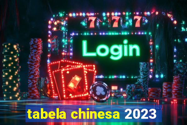 tabela chinesa 2023